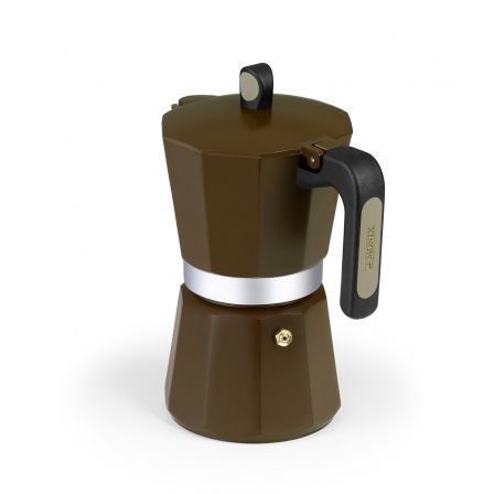 Cafetera Italiana Induction Cream M671012/ 12 Tazas/ Marrón Cafetera Italiana Induction Cream M671012/ 12 Tazas/ Marrón