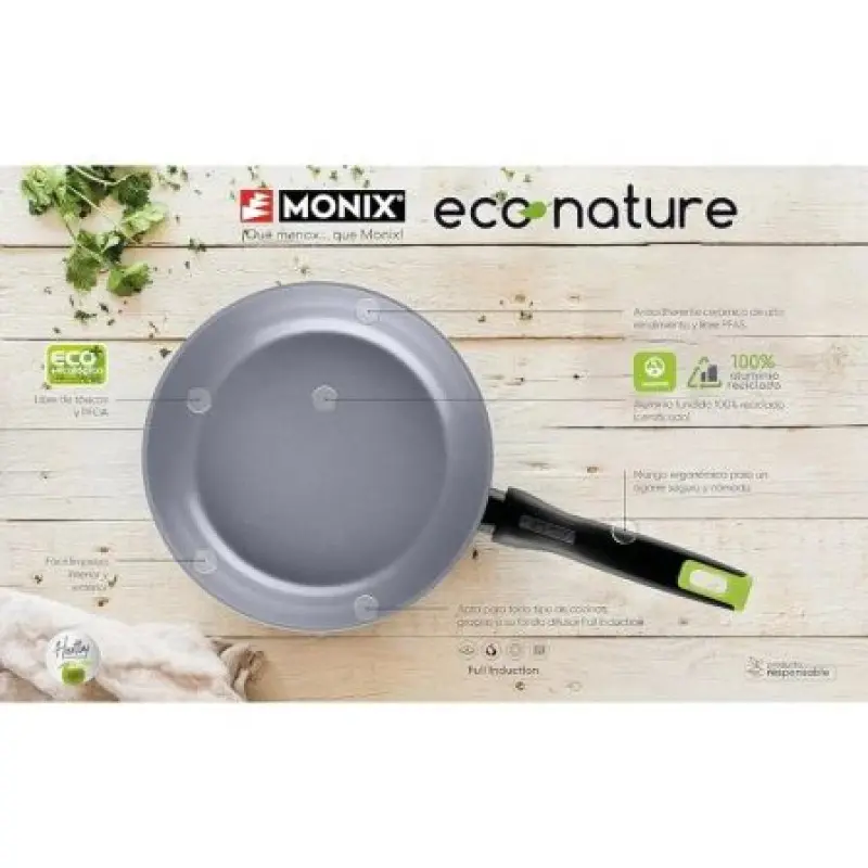 Sartén Monix Eco Nature M261220/ Ø20cm/ Aluminio forjado/ Apta para Inducción Sartén Monix Eco Nature M261220/ Ø20cm/ Aluminio forjado/ Apta para Inducción