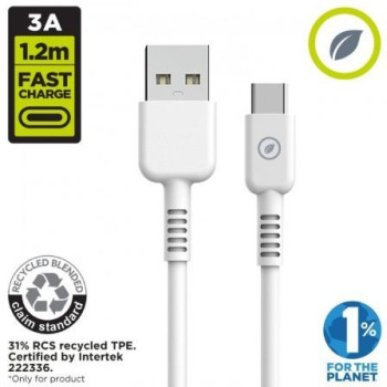 Cable USB 2.0 Tipo-C Muvit For Change MCUSC0003/ USB Tipo-C Macho - USB Macho/ Hasta 27W/ 1.2m/ Blanco Cable USB 2.0 Tipo-C Muvit For Change MCUSC0003/ USB Tipo-C Macho - USB Macho/ Hasta 27W/ 1.2m/ Blanco