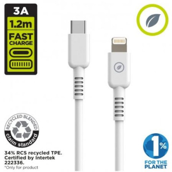Cable USB 2.0 Tipo-C Lightning Muvit For Change MCUSC0006/ USB Tipo-C Macho - Lightning/ Hasta 27W/ 1.2m/ Blanco Cable USB 2.0 Tipo-C Lightning Muvit For Change MCUSC0006/ USB Tipo-C Macho - Lightning/ Hasta 27W/ 1.2m/ Blanco