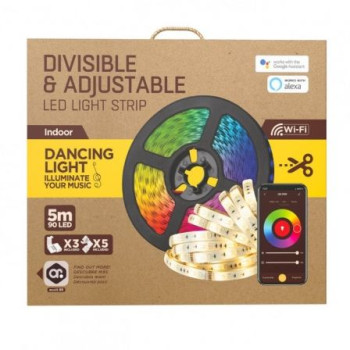 Tira LED Muvit IO MIOLST002/ 5m/ 24W/ Color RGB+CCT/ Regulable/ WiFi Tira LED Muvit IO MIOLST002/ 5m/ 24W/ Color RGB+CCT/ Regulable/ WiFi