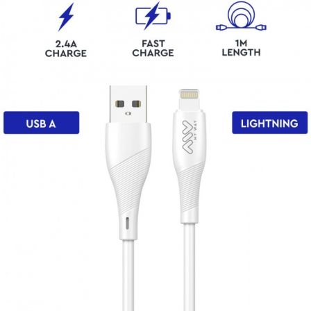 Cable USB 2.0 Lightning Myway MWUSC0021/ USB Macho - Lightning Macho/ 1m/ Blanco Cable USB 2.0 Lightning Myway MWUSC0021/ USB Macho - Lightning Macho/ 1m/ Blanco
