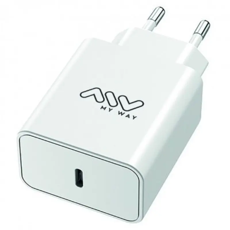 Cargador de Pared Myway MWACC0018/ 1xUSB Tipo-C/ 45W Cargador de Pared Myway MWACC0018/ 1xUSB Tipo-C/ 45W