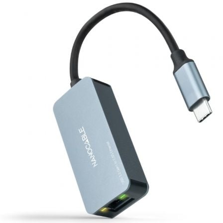 Adaptador RJ45 Nanocable 10.03.0410/ USB Tipo-C Macho - RJ45 Hembra Adaptador RJ45 Nanocable 10.03.0410/ USB Tipo-C Macho - RJ45 Hembra