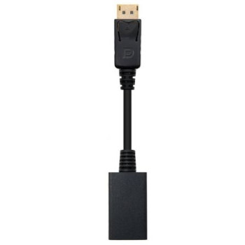 Conversor Nanocable 10.16.0502/ DisplayPort Macho - HDMI Hembra/ 15cm/ Negro Conversor Nanocable 10.16.0502/ DisplayPort Macho - HDMI Hembra/ 15cm/ Negro