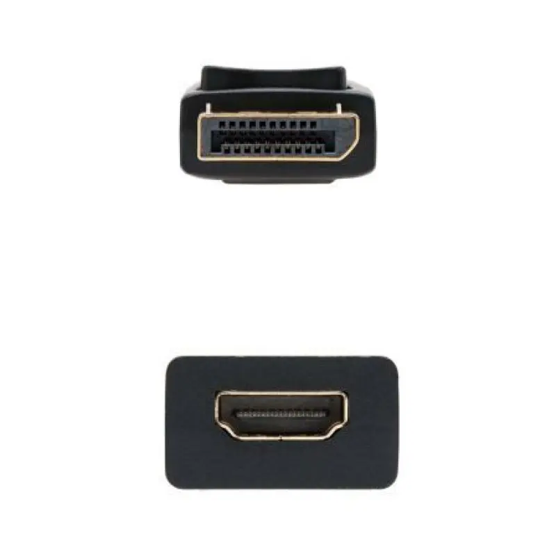 Conversor Nanocable 10.16.0502/ DisplayPort Macho - HDMI Hembra/ 15cm/ Negro Conversor Nanocable 10.16.0502/ DisplayPort Macho - HDMI Hembra/ 15cm/ Negro
