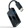 Cable DisplayPort Nanocable 10.16.3301-ALL/ HDMI Hembra - DVI-D Hembra - VGA Hembra/ 20cm/ Negro Cable DisplayPort Nanocable 10.16.3301-ALL/ HDMI Hembra - DVI-D Hembra - VGA Hembra/ 20cm/ Negro
