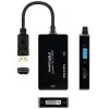 Cable DisplayPort Nanocable 10.16.3301-ALL/ HDMI Hembra - DVI-D Hembra - VGA Hembra/ 20cm/ Negro Cable DisplayPort Nanocable 10.16.3301-ALL/ HDMI Hembra - DVI-D Hembra - VGA Hembra/ 20cm/ Negro