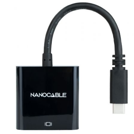 Cable Conversor Nanocable 10.16.4101-BK/ USB Tipo-C Macho - VGA Hembra Cable Conversor Nanocable 10.16.4101-BK/ USB Tipo-C Macho - VGA Hembra