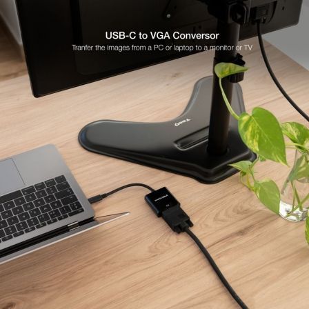 Cable Conversor Nanocable 10.16.4101-BK/ USB Tipo-C Macho - VGA Hembra Cable Conversor Nanocable 10.16.4101-BK/ USB Tipo-C Macho - VGA Hembra
