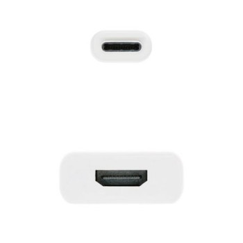 Conversor Nanocable 10.16.4102/ USB Tipo-C Macho - HDMI Hembra/ 15cm/ Blanco Conversor Nanocable 10.16.4102/ USB Tipo-C Macho - HDMI Hembra/ 15cm/ Blanco