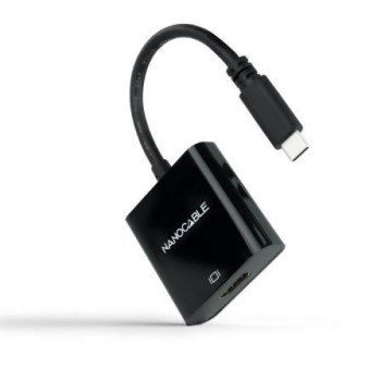 Conversor Nanocable 10.16.4102-BK/ USB Tipo-C Macho - HDMI Hembra/ 15cm/ Negro Conversor Nanocable 10.16.4102-BK/ USB Tipo-C Macho - HDMI Hembra/ 15cm/ Negro