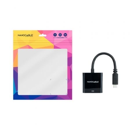 Conversor Nanocable 10.16.4102-BK/ USB Tipo-C Macho - HDMI Hembra/ 15cm/ Negro Conversor Nanocable 10.16.4102-BK/ USB Tipo-C Macho - HDMI Hembra/ 15cm/ Negro