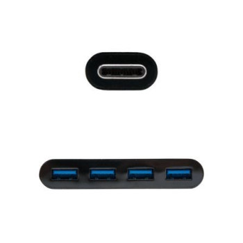 Hub USB Tipo-C Nanocable 10.16.4401-BK / 4xUSB Hub USB Tipo-C Nanocable 10.16.4401-BK / 4xUSB