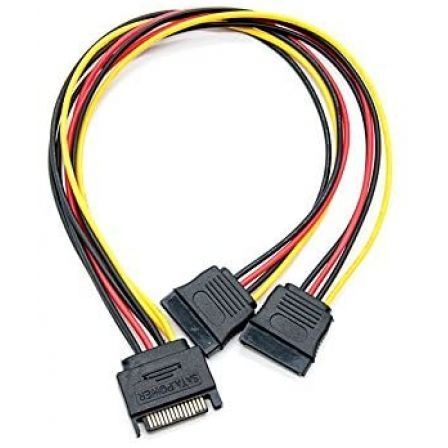 Cable Alimentación Nanocable 10.19.0103/ SATA Macho - 2x SATA Hembra/ 20cm Cable Alimentación Nanocable 10.19.0103/ SATA Macho - 2x SATA Hembra/ 20cm