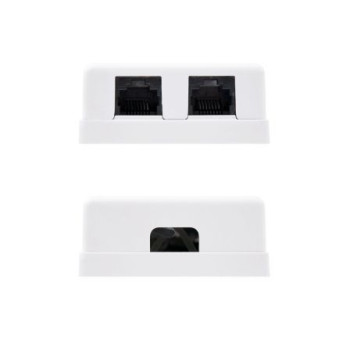 Roseta de Superficie Nanocable 10.21.1502/ Cat.6/ 2 Tomas Roseta de Superficie Nanocable 10.21.1502/ Cat.6/ 2 Tomas