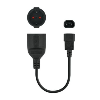 Adaptador Alimentación Nanocable 10.22.0901/ C14 Macho - CEE7 Hembra/ 25cm/ Negro Adaptador Alimentación Nanocable 10.22.0901/ C14 Macho - CEE7 Hembra/ 25cm/ Negro
