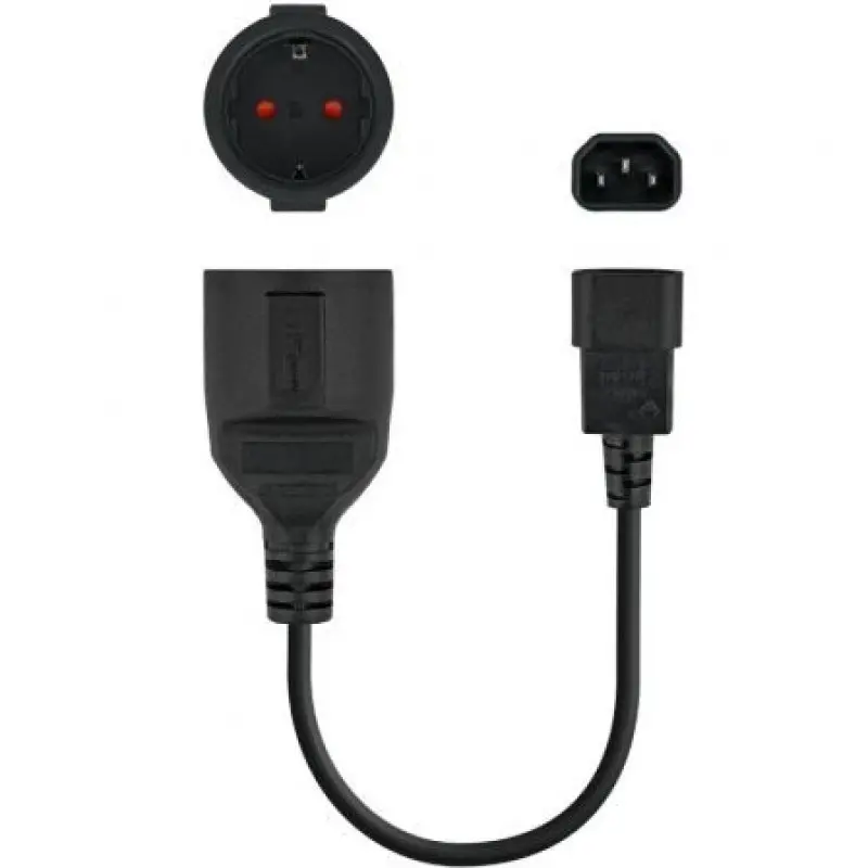 Adaptador Alimentación Nanocable 10.22.0902/ C14 Macho - CEE7 Hembra/ 50cm/ Negro Adaptador Alimentación Nanocable 10.22.0902/ C14 Macho - CEE7 Hembra/ 50cm/ Negro