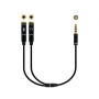 Cable Estéreo Nanocable 10.24.1202/ Jack 3.5 Macho - 2x Jack 3.5 Hembra/ 30cm/ Negro