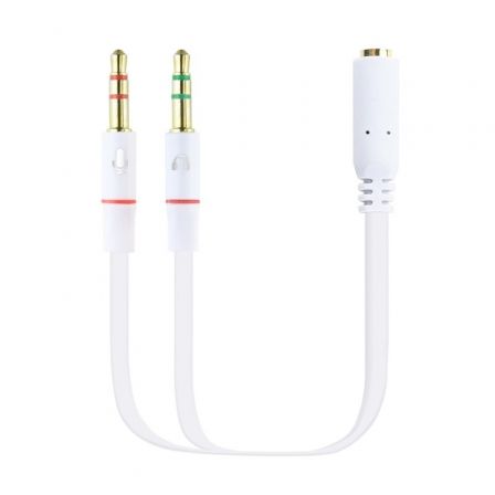 Cable Estéreo Nanocable 10.24.1203/ Jack 3.5 Hembra - 2x Jack 3.5 Macho/ 20cm/ Blanco Cable Estéreo Nanocable 10.24.1203/ Jack 3.5 Hembra - 2x Jack 3.5 Macho/ 20cm/ Blanco