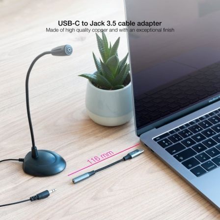 Conversor USB Tipo-C Nanocable 10.24.1204/ USB Tipo-C Macho - Jack 3.5 Hembra Conversor USB Tipo-C Nanocable 10.24.1204/ USB Tipo-C Macho - Jack 3.5 Hembra