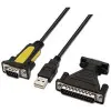 Cable Conversor impresora Nanocable 10.03.0002/ USB Macho - DB9 Macho/ DB25 Macho