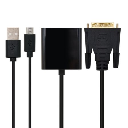 Cable Conversor Nanocable 10.16.2008-BK/ DVI Macho - VGA Hembra Cable Conversor Nanocable 10.16.2008-BK/ DVI Macho - VGA Hembra