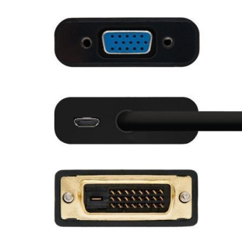 Cable Conversor Nanocable 10.16.2008-BK/ DVI Macho - VGA Hembra Cable Conversor Nanocable 10.16.2008-BK/ DVI Macho - VGA Hembra