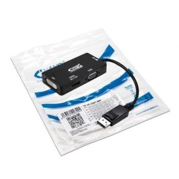 Cable Conversor Nanocable 10.16.3301-BK/ Displayport Macho - VGA Hembra/ DVI Hembra/ HDMI Hembra Cable Conversor Nanocable 10.16.3301-BK/ Displayport Macho - VGA Hembra/ DVI Hembra/ HDMI Hembra