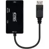 Cable Conversor Nanocable 10.16.3301-BK/ Displayport Macho - VGA Hembra/ DVI Hembra/ HDMI Hembra