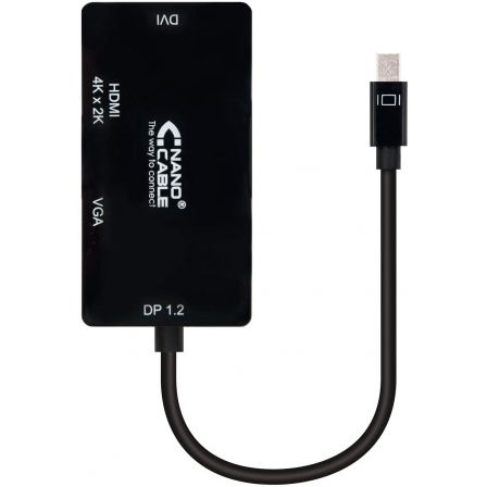 Cable Conversor Nanocable 10.16.3302-BK/ Mini Displayport Macho - VGA Hembra/ HDMI Hembra/ DVI Hembra Cable Conversor Nanocable 10.16.3302-BK/ Mini Displayport Macho - VGA Hembra/ HDMI Hembra/ DVI Hembra