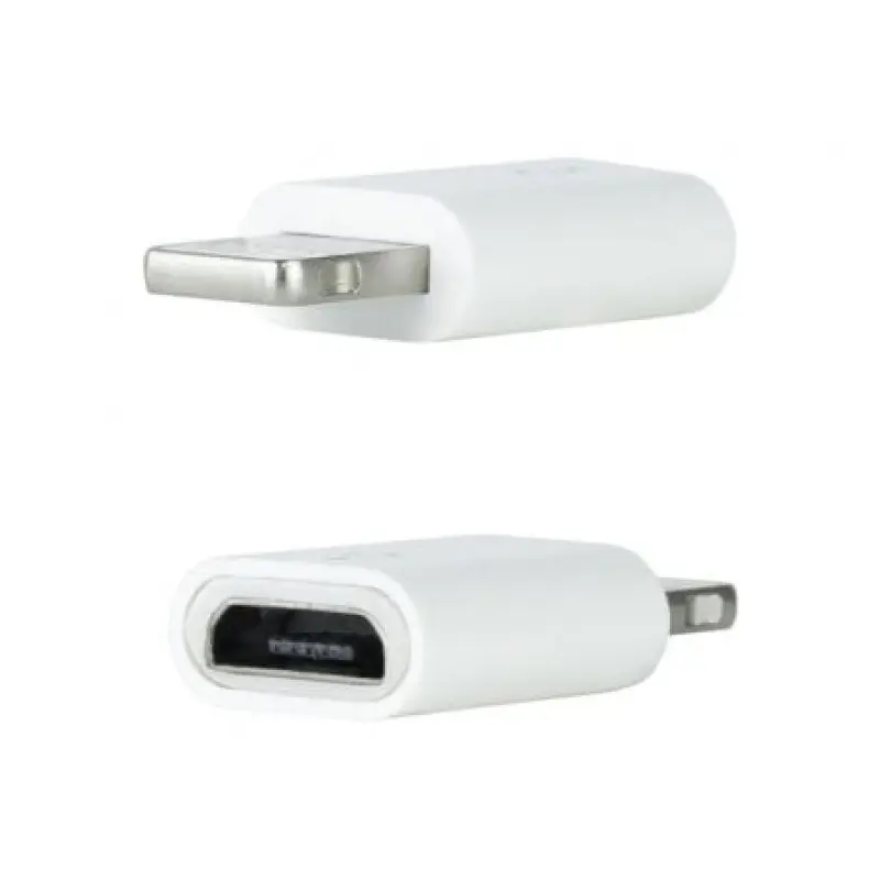 Adaptador Micro USB 2.0 Lightning Nanocable 10.10.4100/ Micro USB Hembra - Lightning Macho/ Blanco Adaptador Micro USB 2.0 Lightning Nanocable 10.10.4100/ Micro USB Hembra - Lightning Macho/ Blanco