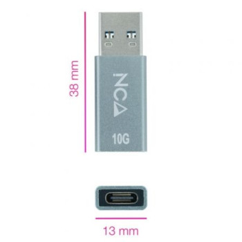 Adaptador USB 3.1 Nanocable 10.02.0013/ USB Macho - USB Tipo-C Hembra Adaptador USB 3.1 Nanocable 10.02.0013/ USB Macho - USB Tipo-C Hembra