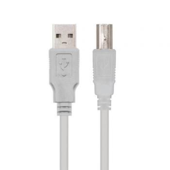 Cable USB 2.0 Impresora Nanocable 10.01.0102/ USB Tipo-B Macho - USB Macho/ 1m/ Beige Cable USB 2.0 Impresora Nanocable 10.01.0102/ USB Tipo-B Macho - USB Macho/ 1m/ Beige