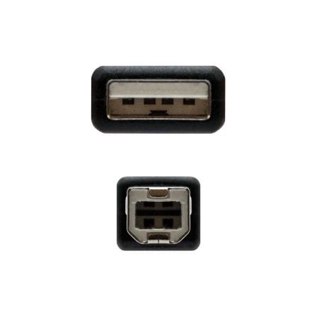 Cable USB 2.0 Impresora Nanocable 10.01.0103-BK/ USB Tipo-B Macho - USB Macho/ 1.8m/ Negro Cable USB 2.0 Impresora Nanocable 10.01.0103-BK/ USB Tipo-B Macho - USB Macho/ 1.8m/ Negro