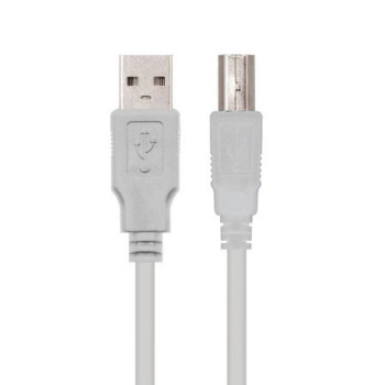 Cable USB 2.0 Impresora Nanocable 10.01.0104/ USB Tipo-B Macho - USB Macho/ 3m/ Beige Cable USB 2.0 Impresora Nanocable 10.01.0104/ USB Tipo-B Macho - USB Macho/ 3m/ Beige