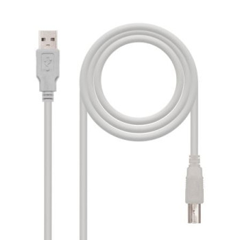Cable USB 2.0 Impresora Nanocable 10.01.0104/ USB Tipo-B Macho - USB Macho/ 3m/ Beige Cable USB 2.0 Impresora Nanocable 10.01.0104/ USB Tipo-B Macho - USB Macho/ 3m/ Beige