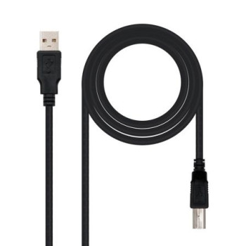 Cable USB 2.0 Impresora Nanocable 10.01.0105-BK/ USB Tipo-B Macho - USB Macho/ 4.5m/ Negro Cable USB 2.0 Impresora Nanocable 10.01.0105-BK/ USB Tipo-B Macho - USB Macho/ 4.5m/ Negro