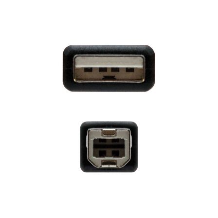 Cable USB 2.0 Impresora Nanocable 10.01.0105-BK/ USB Tipo-B Macho - USB Macho/ 4.5m/ Negro Cable USB 2.0 Impresora Nanocable 10.01.0105-BK/ USB Tipo-B Macho - USB Macho/ 4.5m/ Negro