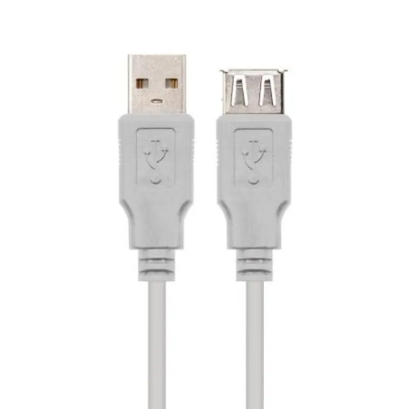 Cable Alargador USB 2.0 Nanocable 10.01.0202/ USB Macho - USB Hembra/ 1m/ Beige Cable Alargador USB 2.0 Nanocable 10.01.0202/ USB Macho - USB Hembra/ 1m/ Beige