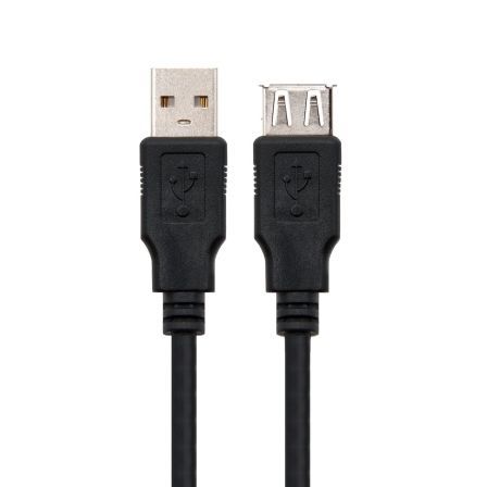 Cable Alargador USB 2.0 Nanocable 10.01.0202-BK/ USB Macho - USB Hembra/ 1m/ Negro Cable Alargador USB 2.0 Nanocable 10.01.0202-BK/ USB Macho - USB Hembra/ 1m/ Negro