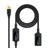 Cable Alargador USB 2.0 Nanocable 10.01.0212/ USB Macho - USB Hembra/ 10m/ Negro Cable Alargador USB 2.0 Nanocable 10.01.0212/ USB Macho - USB Hembra/ 10m/ Negro