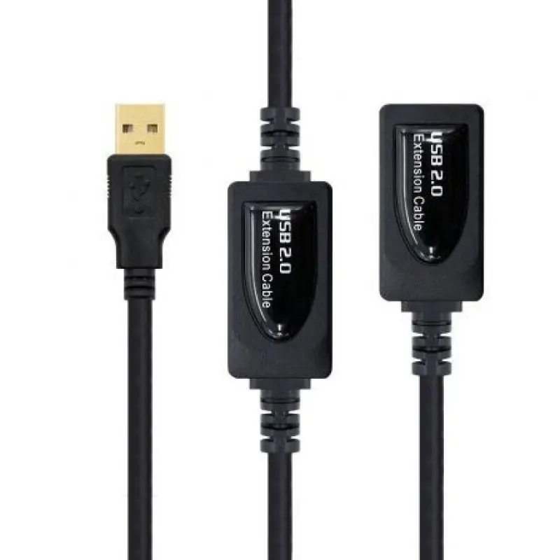 Cable Alargador USB 2.0 Nanocable 10.01.0212/ USB Macho - USB Hembra/ 10m/ Negro Cable Alargador USB 2.0 Nanocable 10.01.0212/ USB Macho - USB Hembra/ 10m/ Negro
