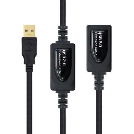 Cable Alargador USB 2.0 Nanocable 10.01.0213/ USB Macho - USB Hembra/ 15m/ Negro Cable Alargador USB 2.0 Nanocable 10.01.0213/ USB Macho - USB Hembra/ 15m/ Negro