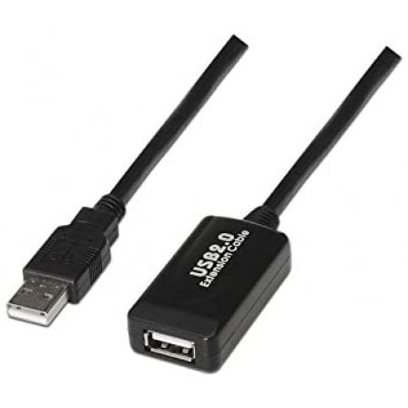 Cable Alargador USB 2.0 Nanocable 10.01.0213/ USB Macho - USB Hembra/ 15m/ Negro Cable Alargador USB 2.0 Nanocable 10.01.0213/ USB Macho - USB Hembra/ 15m/ Negro