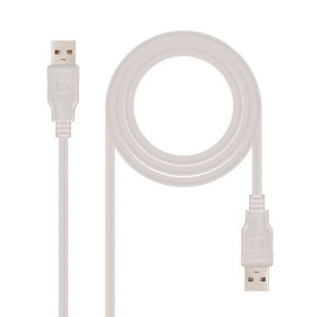 Cable USB 2.0 Nanocable 10.01.0302/ USB Macho - USB Macho/ 1m/ Beige Cable USB 2.0 Nanocable 10.01.0302/ USB Macho - USB Macho/ 1m/ Beige