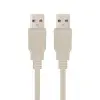Cable USB 2.0 Nanocable 10.01.0302/ USB Macho - USB Macho/ 1m/ Beige Cable USB 2.0 Nanocable 10.01.0302/ USB Macho - USB Macho/ 1m/ Beige