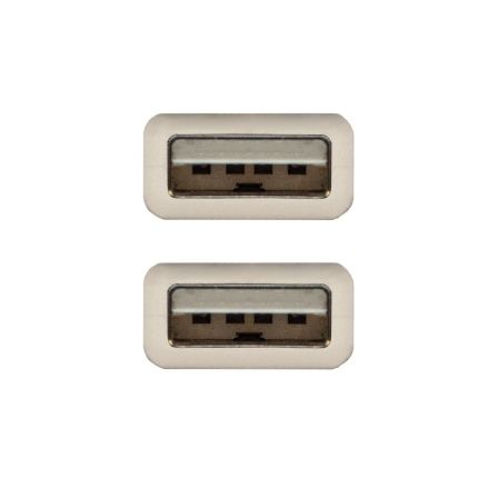 Cable USB 2.0 Nanocable 10.01.0302/ USB Macho - USB Macho/ 1m/ Beige Cable USB 2.0 Nanocable 10.01.0302/ USB Macho - USB Macho/ 1m/ Beige