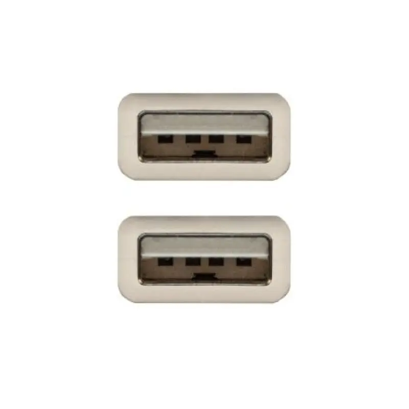 Cable USB 2.0 Nanocable 10.01.0302/ USB Macho - USB Macho/ 1m/ Beige Cable USB 2.0 Nanocable 10.01.0302/ USB Macho - USB Macho/ 1m/ Beige
