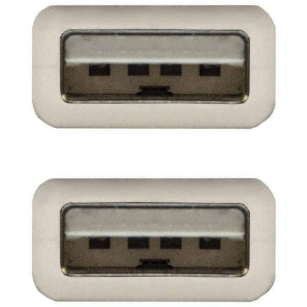 Cable USB 2.0 Nanocable 10.01.0303/ USB Macho - USB Macho/ 2m/ Beige Cable USB 2.0 Nanocable 10.01.0303/ USB Macho - USB Macho/ 2m/ Beige